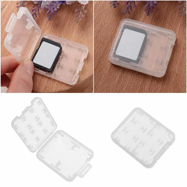 10 PCS Mini Transparent Multifunctional Storage Card Box