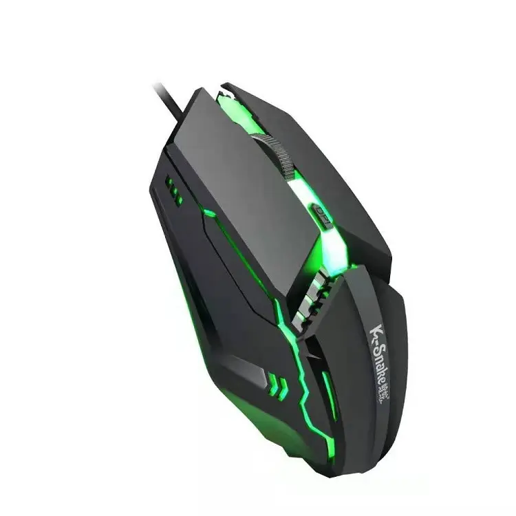 2 PCS K-Snake M11 4 Keys 1600DPI Luminous Game Wired Mouse Notebook Desktop USB Wired Mouse, Cable Length