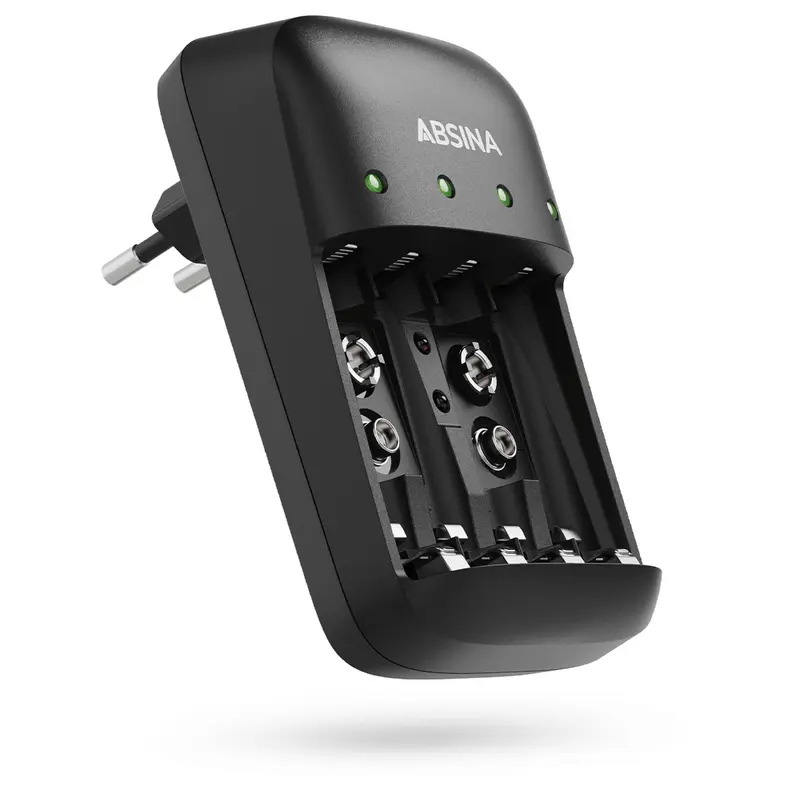 Akkuladegerät X4 für AA, AAA und Blockakkus mit 9 V
