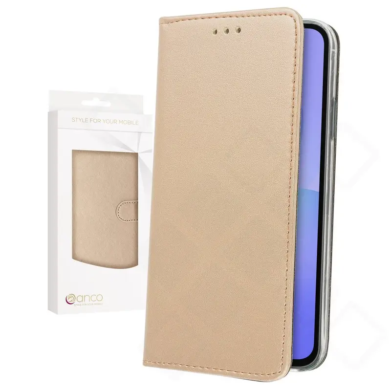 anco Basic Bookcase für Samsung Galaxy A36 5G – Gold