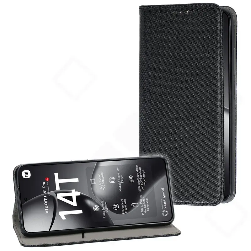 anco Bookcase basic magnetic für Xiaomi 14T Pro – Schwarz