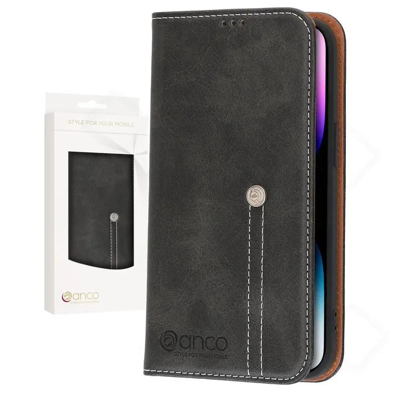 anco Bookcase Phoenix für Apple iPhone 14 Pro Max – Schwarz