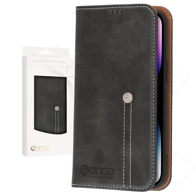 anco Bookcase Phoenix für Apple iPhone 14 Pro – Schwarz