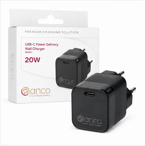 anco mini Wall Charger USB-C Power Delivery 20W