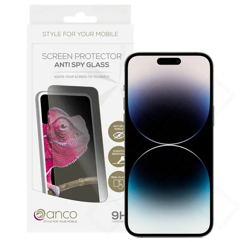 anco Tempered Glass Anti-Spy für Apple iPhone 14 Pro Max