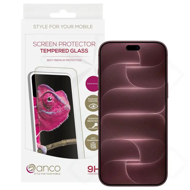 anco Tempered Glass Fullscreen für Apple iPhone 16 Pro Max, 17 Pro Max, 18 Pro Max