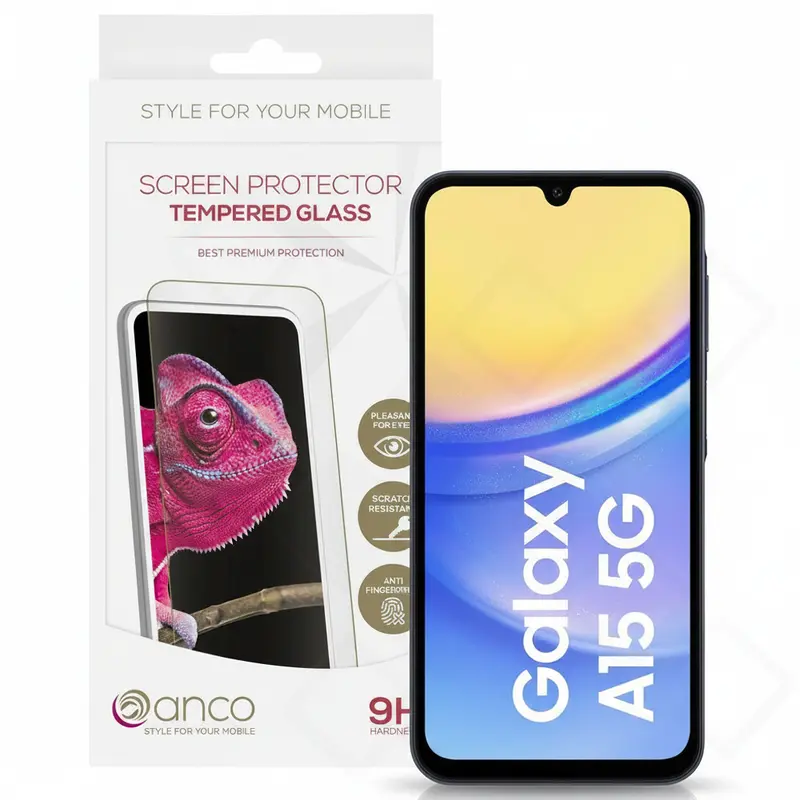 anco Tempered Glass Fullscreen für Samsung Galaxy A15, A15 5G
