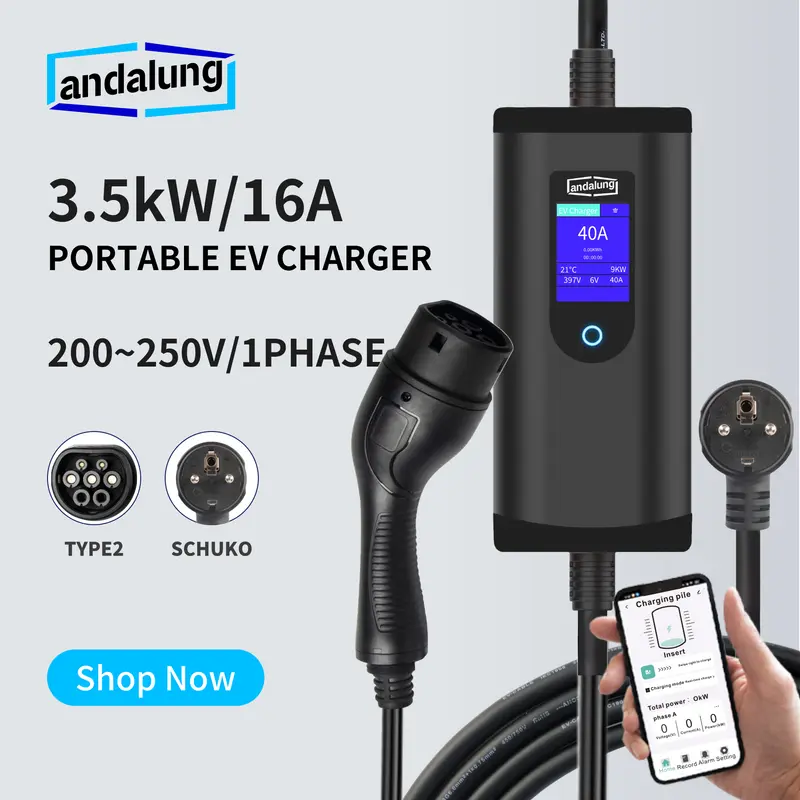 Andalung Portable EV Charger 3,5KW 7m