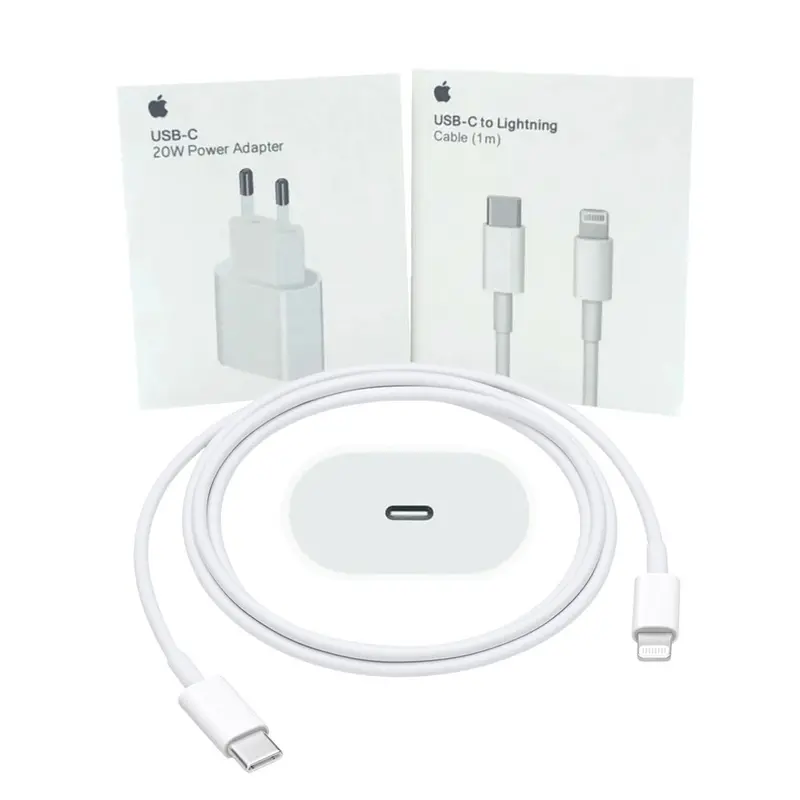 Apple 20w Usb-c Power Adapter + 1m Usb C To Lightning Cable