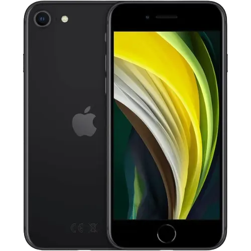 Apple iPhone SE 2 (2020) Schwarz im Bundle – inkl. Hülle & Hydrogel Schutzfolie