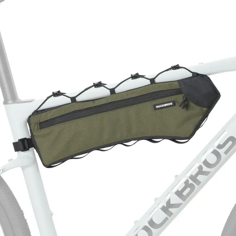 Bolsa de Cuadro de Bicicleta Ligera Bolsa Triangular con Cremallera Lateral