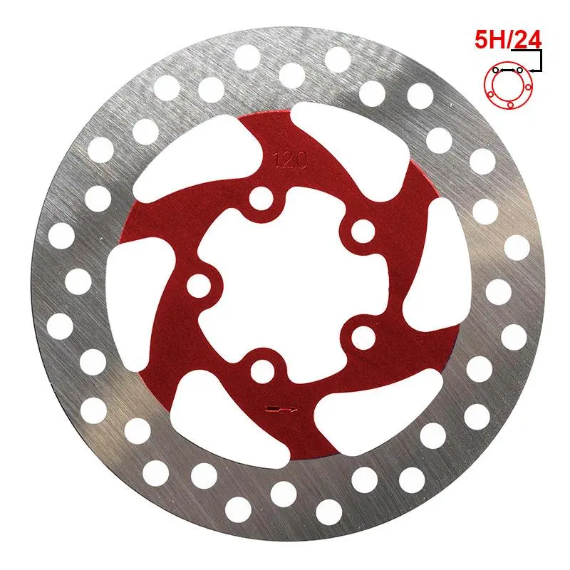 Bremsscheibe 120mm 5 Loch rot