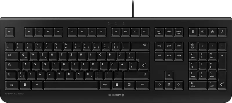 CHERRY Tastatur KC 1000, USB, schwarz