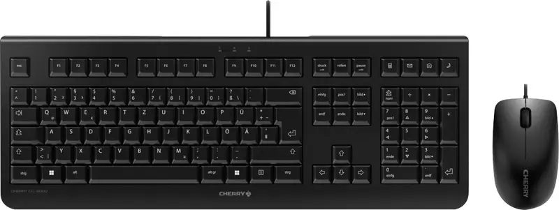 CHERRY Tastatur-Maus Set DC 2000, USB, schwarz