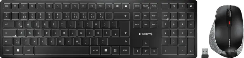 CHERRY Tastatur-Maus Set DW 9500 Slim, Wireless, Bluetooth, schwarz