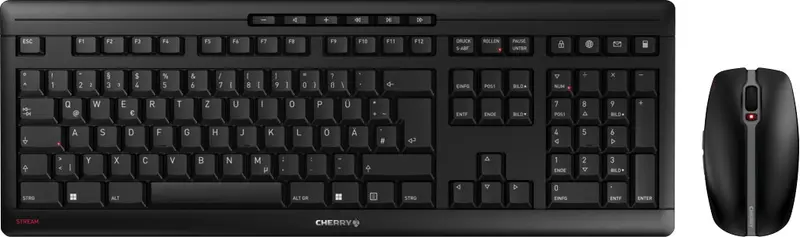 CHERRY Tastatur-Maus Set STREAM Desktop, Wireless, schwarz