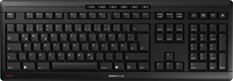 CHERRY Tastatur STREAM Keyboard, Wireless, schwarz