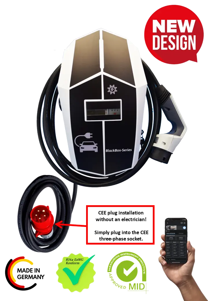 Elektroauto Ladegerät / Wallbox 11KW / BLACKBOX-SERIES / PLUG & PLAY