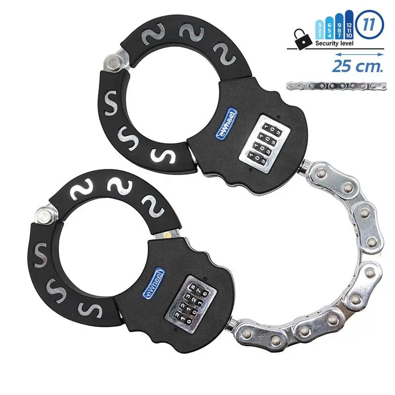 eWheel Handschellen Schloss mit Zahlenkombination 25cm