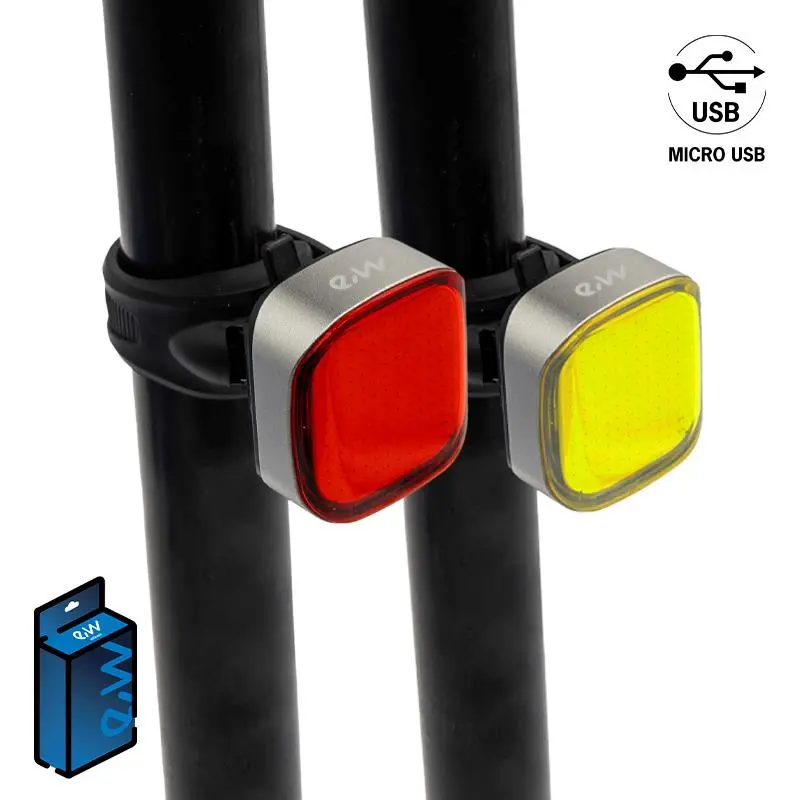 eWheel LED Beleuchtung Set vorne & hinten Quadrat