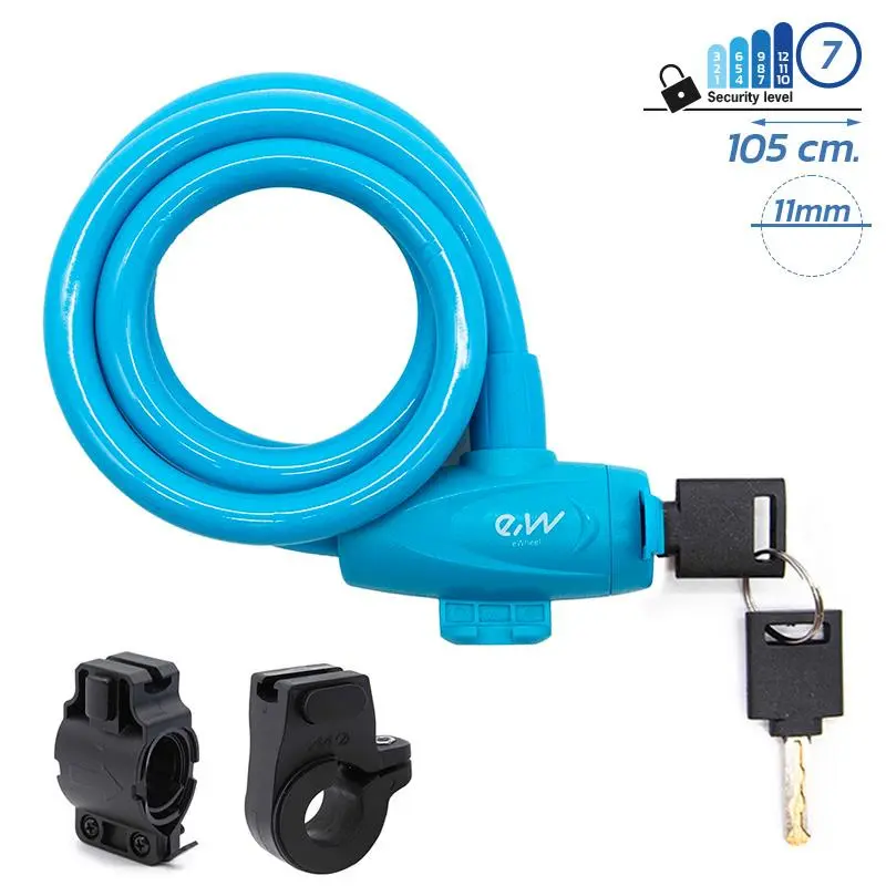 eWheel Schloss mit Schlüssel 105cm blau