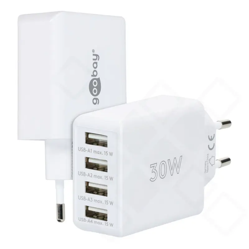 goobay USB-A Multiport-Ladegerät 30W