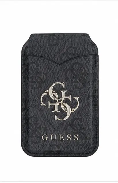 Guess PU 4G Mirror MagSafe Cardslot Stand – Schwarz