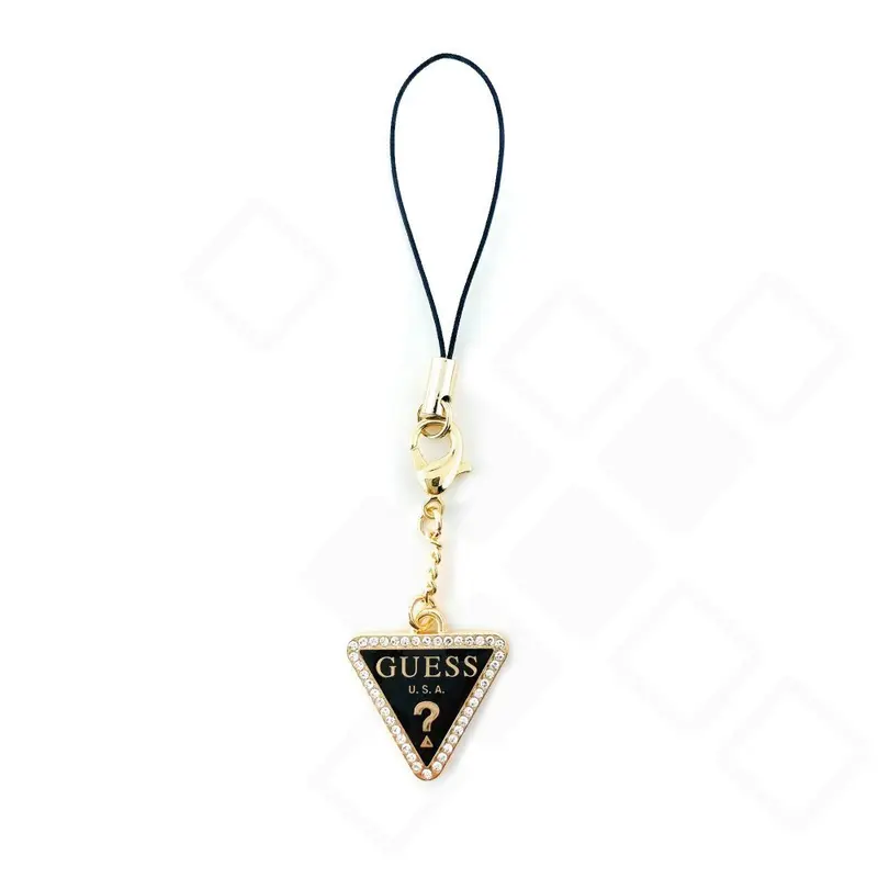 Guess Triangle Diamond Metal Charm with Rhinestones