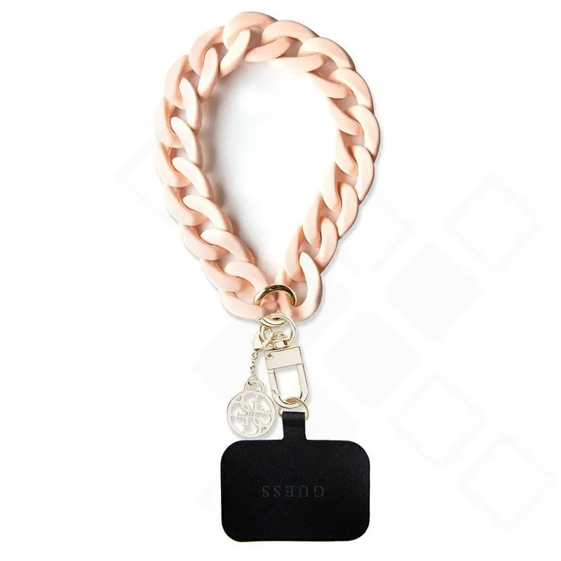 Guess Universal Big Hand Strap Acrylic 4G Charm – Pink