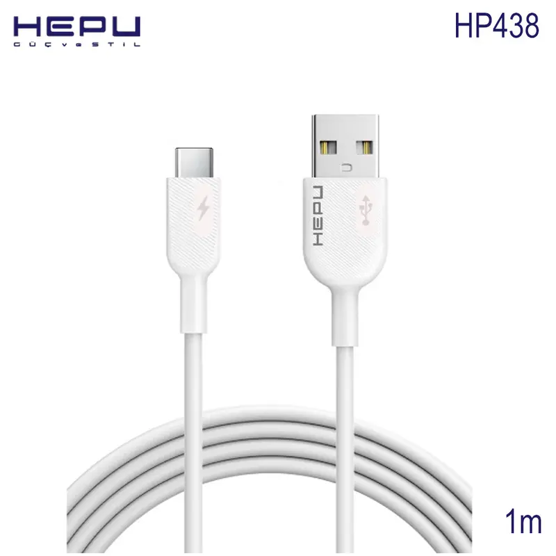 HEPU Basic Datenkabel USB-A auf USB-C (2A / 100cm) – Ladekabel & Datenkabel, Weiß