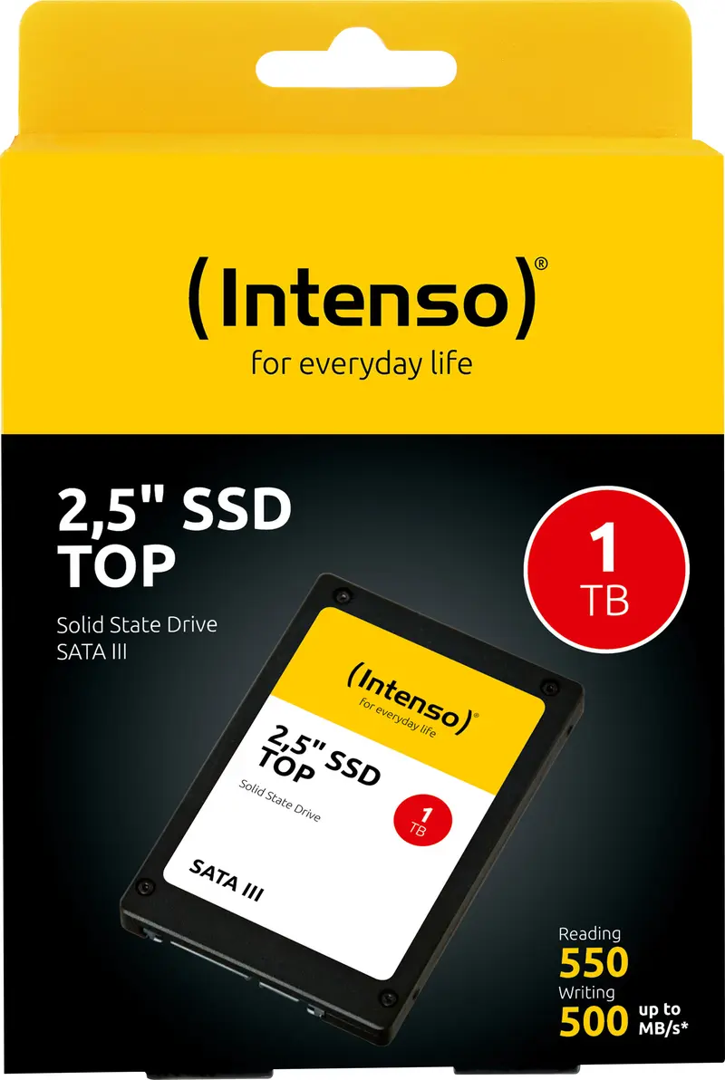 INTENSO SSD 1TB, SATA-III, 6.35cm (2.5''), Top
