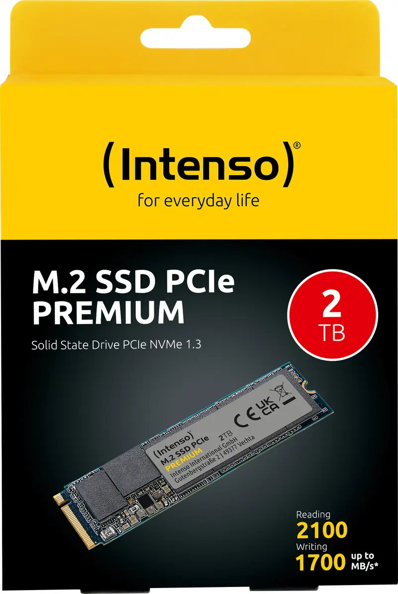 INTENSO SSD 2TB, PCIe 3.0, M.2 2280, NVMe, Premium