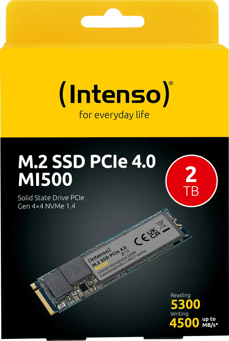 INTENSO SSD 2TB, PCIe 4.0, M.2, NVMe, MI500