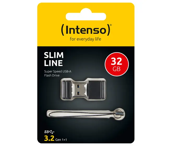 INTENSO USB 3.2 Stick 32GB, Slim Line, schwarz