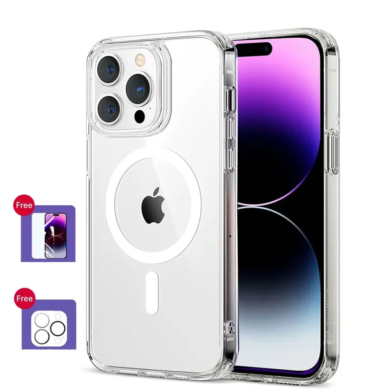 iPhone 14 Plus Transparente Case - GRATIS Display & Kameraschutz