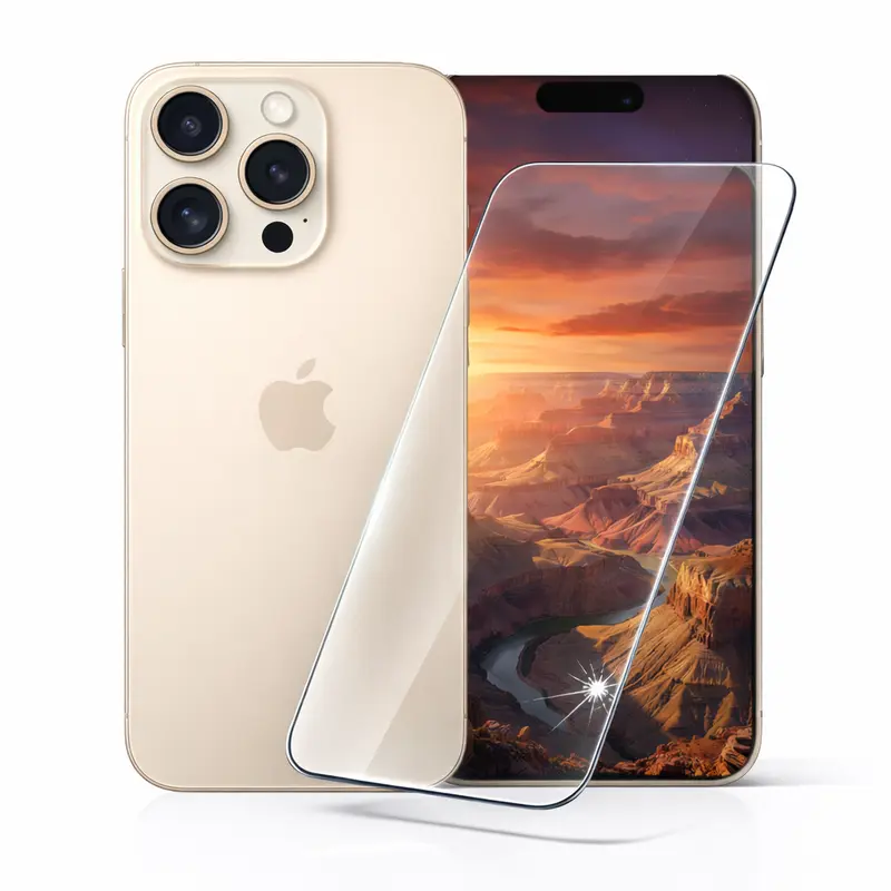 iPhone 15 Pro Panzerglas aus chemisch gehärteten Glas