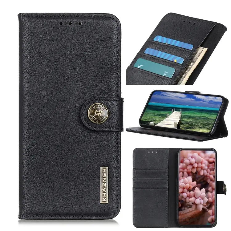 KHAZNEH Cowhide Texture Leather Phone Case, For OnePlus Ace Pro / 10T