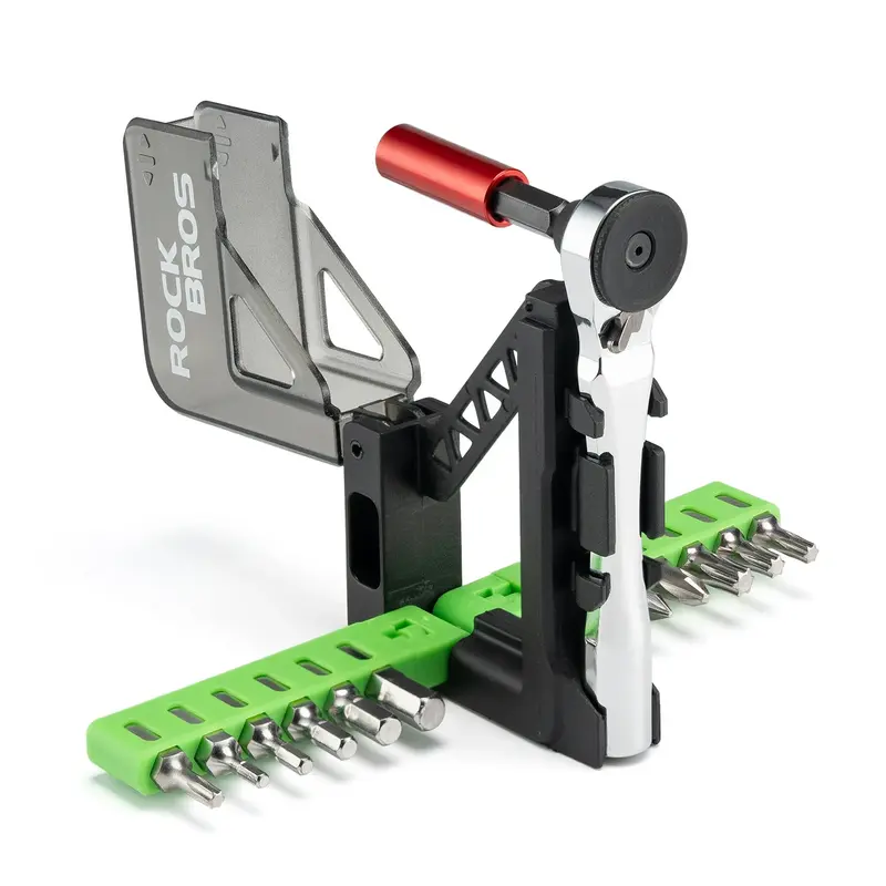 Kit de Herramientas para Bicicleta con Mini Carraca y 12 Puntas