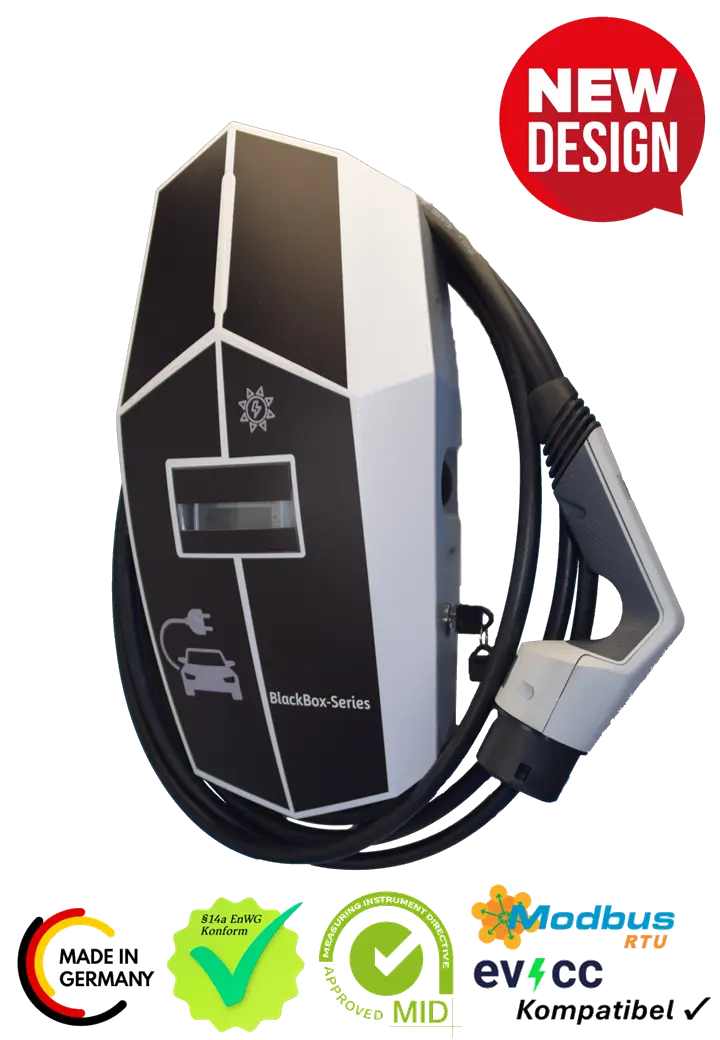 Ladestation / Wallbox 11 KW / BLACKBOX-PILOT für Dynamisches Lastmanagement CHARGE-PILOT