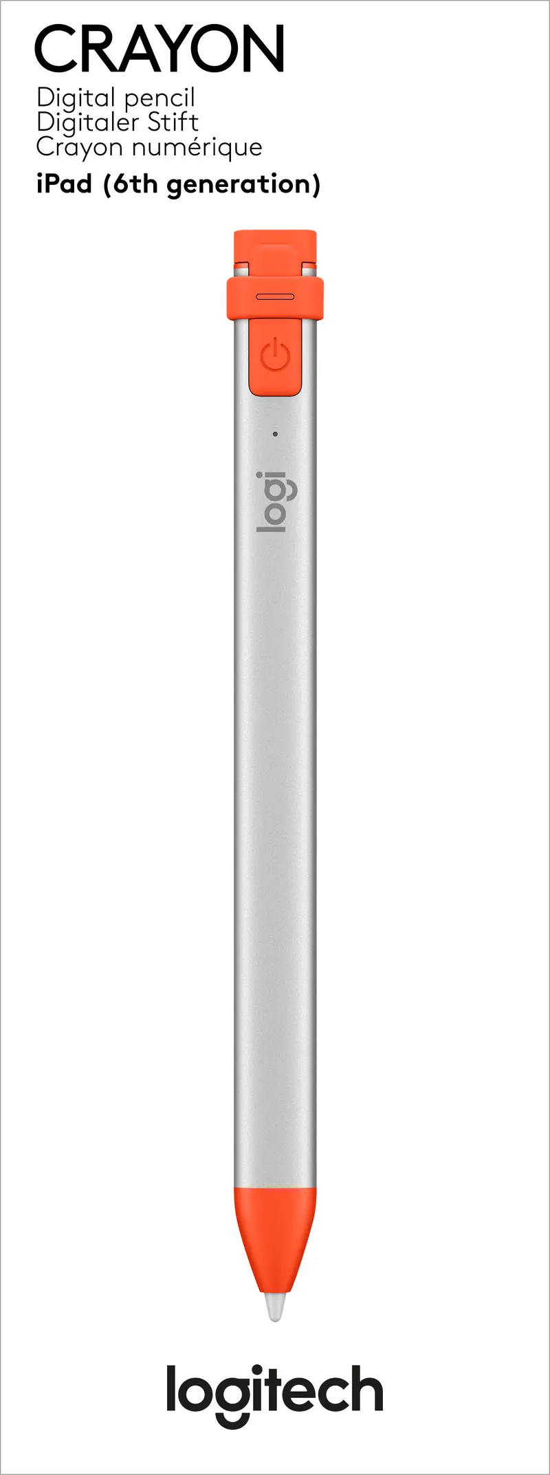 LOGITECH Digital Pen CRAYON, Lightning, Wireless, silber-orange
