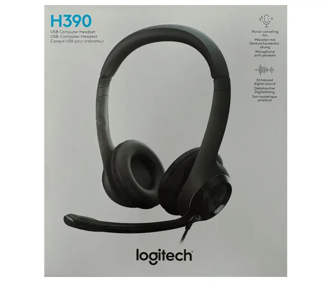 LOGITECH Headset H390, USB, Stereo