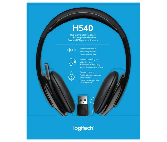 LOGITECH Headset H540, USB, Stereo