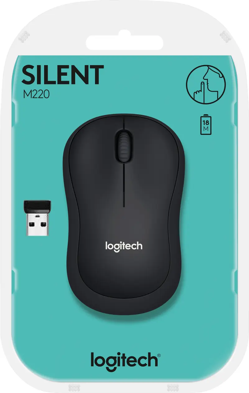 LOGITECH Maus M220, Silent, Wireless, anthrazit