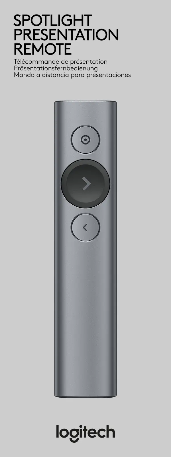 LOGITECH Presenter Spotlight, Wireless, Bluetooth, grau