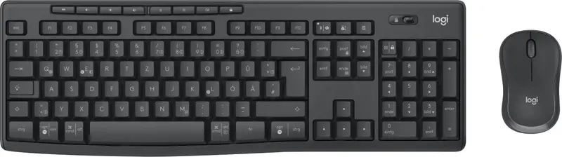 LOGITECH Tastatur-Maus Set MK370, Wireless, grafit