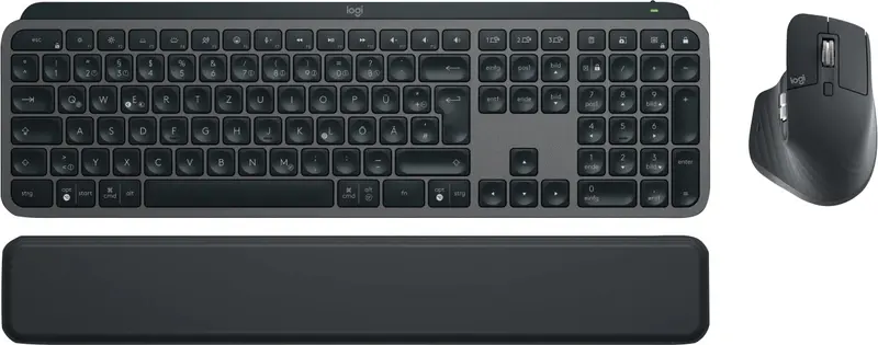 LOGITECH Tastatur-Maus Set MX Keys S, Wireless, Bluetooth, grafit