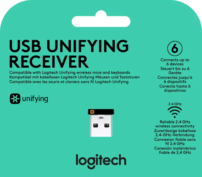 LOGITECH USB Receiver, Wireless, Unifying
