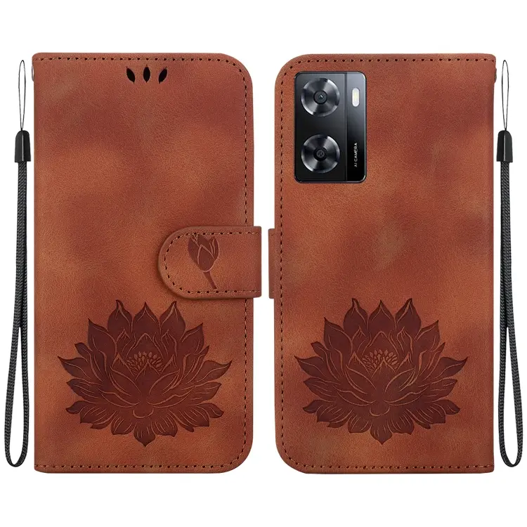 Lotus Embossed Leather Phone Case, Series 1