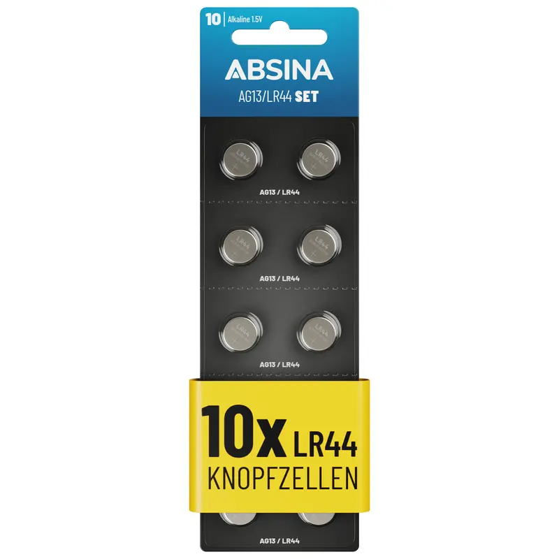 LR44 Knopfzellen (AG13), 1,5 V Alkaline