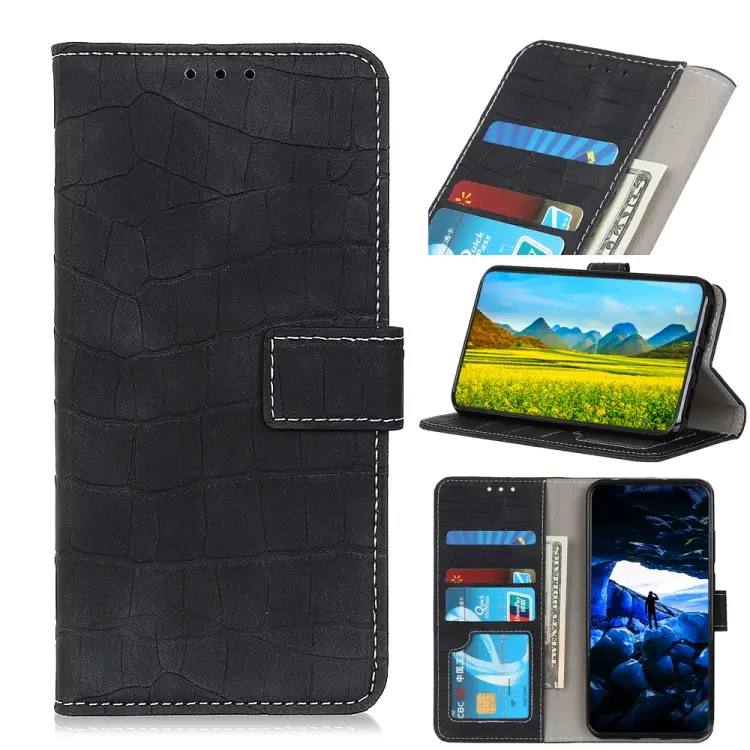 Magnetic Crocodile Texture Horizontal Flip Leather Phone Case, For OnePlus Ace Pro / 10T